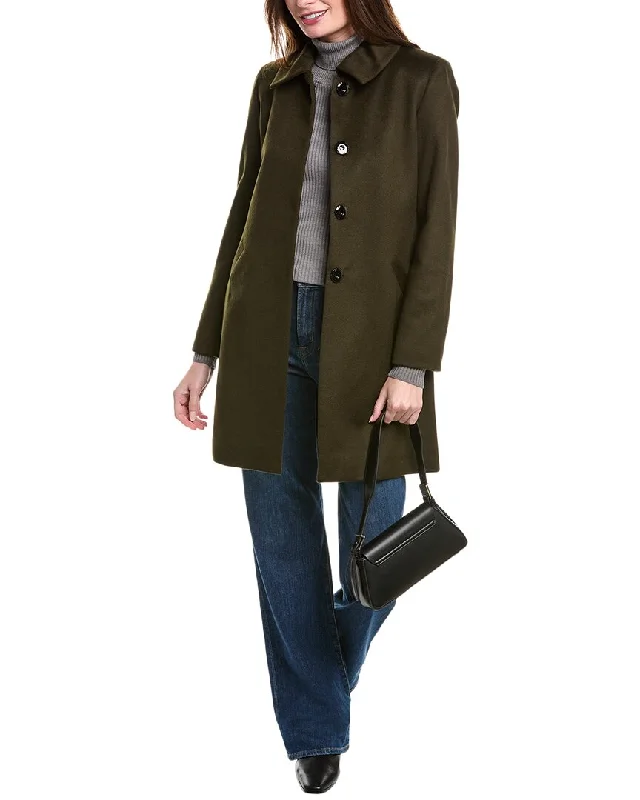 sofiacashmere Modern Luxe Wool & Cashmere-Blend Coat