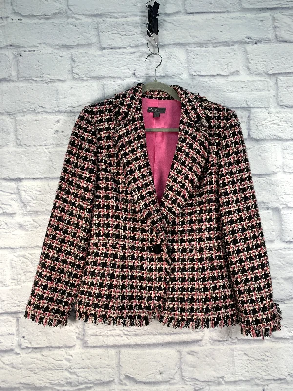 Blazer By Classiques Entier In Black & Pink, Size: S